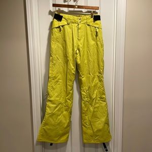 DNA women size 8 ski snowboard pants lime yellow